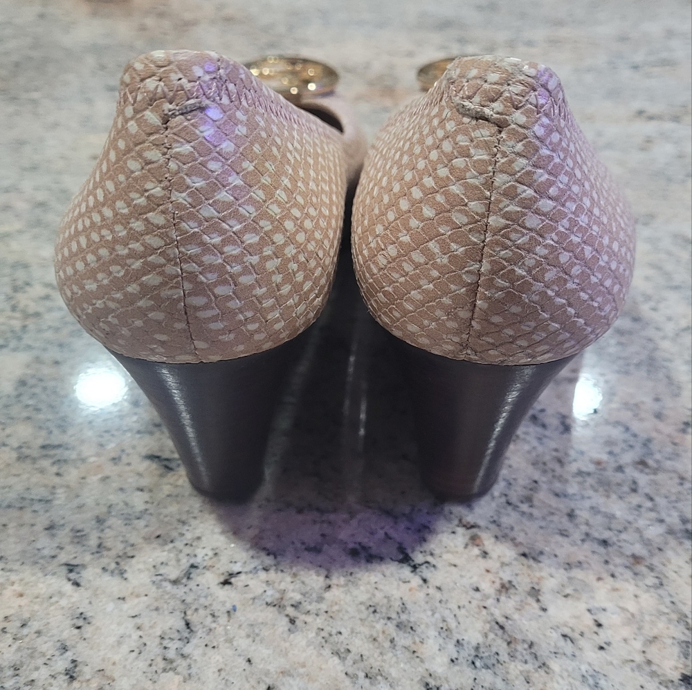 Tory Burch Sally Snake-Print WedgeShoes